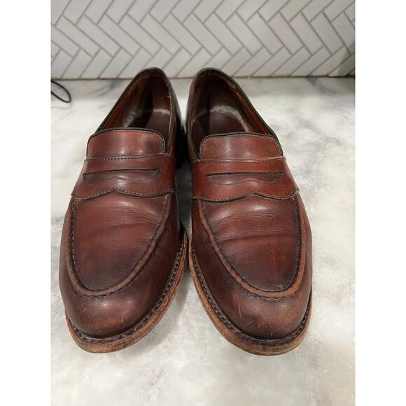 Allen Edmonds Randolph Penny Loafers 11D Brown Leather Slip-On Dress Shoes USA - Picture 1 of 2